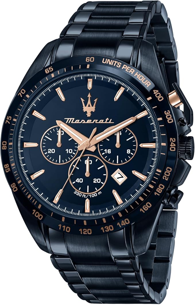 Maserati Herren Chronograph Blue Edition R8873612054 – Sportliche Eleganz, italienisches Design und markante Präzision