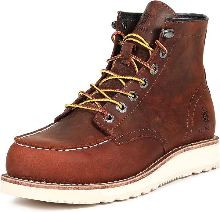 SL Saint Men’s Work Boots – Klassische 6-Zoll Arbeitsstiefel mit Moc Toe und Wedge-Sohle im ausführlichen Test
